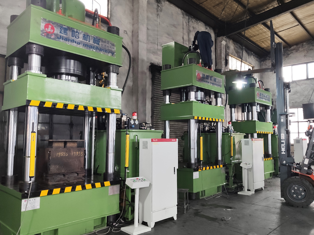 ODM JIANHA 500Ton Four-column Hydraulic Press Machine Metal Powder Forming Brake Pad Making Hydraulic Press Machine