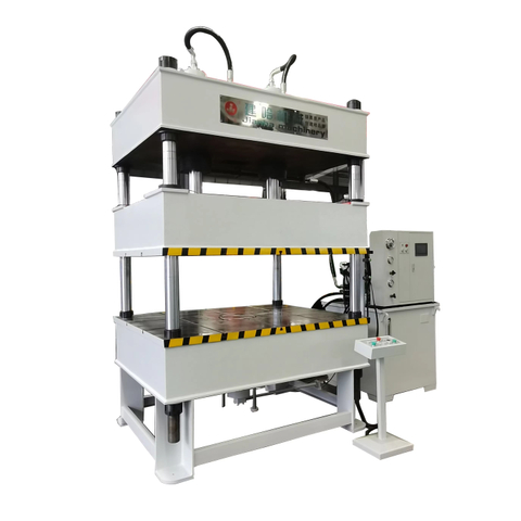 100T Four-column Three-beam Hydraulic Press for Fan Blade Stretching Forming with Lower Jacking Cylinder Automatic Servo System